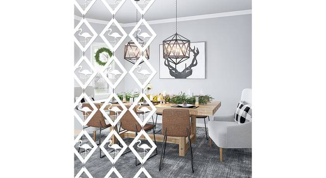 White MDF wood Wall Hanging Room/ Screen Dividers Set of 12  -  RSD-2036 (White) by Urban Ladder - Front View Design 1 - 790785