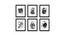 Photoframe Set of 06 RF-1767 (Black) by Urban Ladder - Front View Design 1 - 790788