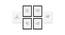 Photoframe Set of 06 RF-1765 (White) by Urban Ladder - Front View Design 1 - 790793