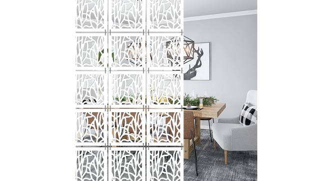 White MDF wood Wall Hanging Room/ Screen Dividers Set of 12  -  RSD-2045 (White) by Urban Ladder - Front View Design 1 - 790918