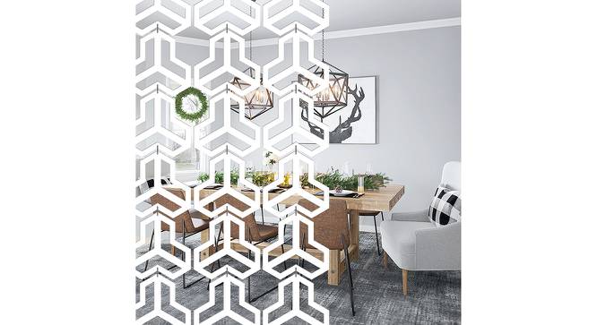 White MDF wood Wall Hanging Room/ Screen Dividers Set of 12  -  RSD-2047 (White) by Urban Ladder - Front View Design 1 - 790920
