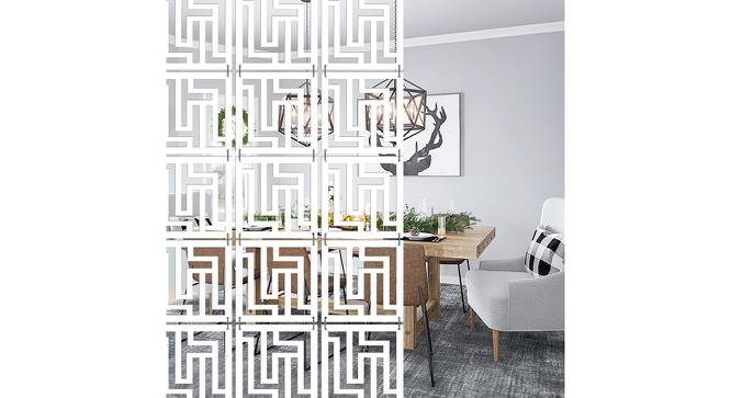 White MDF wood Wall Hanging Room/ Screen Dividers Set of 12  -  RSD-2048 (White) by Urban Ladder - Front View Design 1 - 790982