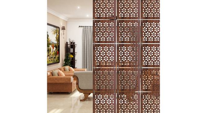 Laminated Walnut wood Wall Hanging Room/ Screen Dividers Set of 12  -  RSD-4010 (Walnut) by Urban Ladder - Front View Design 1 - 791038