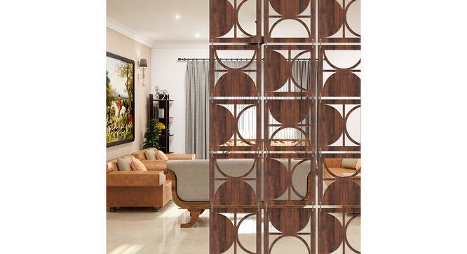 Laminated Walnut wood Wall Hanging Room/ Screen Dividers Set of 12  -  RSD-4028 (Walnut) by Urban Ladder - Front View Design 1 - 791041