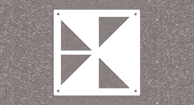 White MDF wood Wall Hanging Room/ Screen Dividers Set of 12  -  RSD-2057 (White) by Urban Ladder - Design 1 Side View - 791045