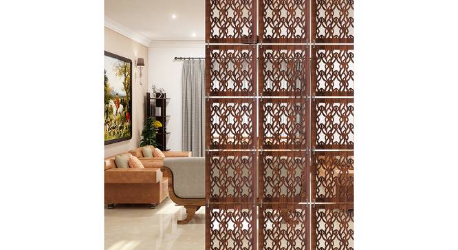 Laminated Walnut wood Wall Hanging Room/ Screen Dividers Set of 12  -  RSD-4008 (Walnut) by Urban Ladder - Front View Design 1 - 791149