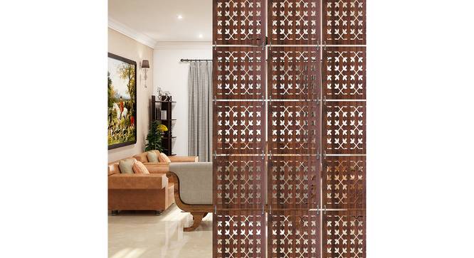 Laminated Walnut wood Wall Hanging Room/ Screen Dividers Set of 12  -  RSD-4017 (Walnut) by Urban Ladder - Front View Design 1 - 791154