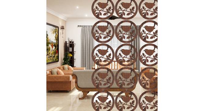 Laminated Walnut wood Wall Hanging Room/ Screen Dividers Set of 12  -  RSD-4040 (Walnut) by Urban Ladder - Front View Design 1 - 791224