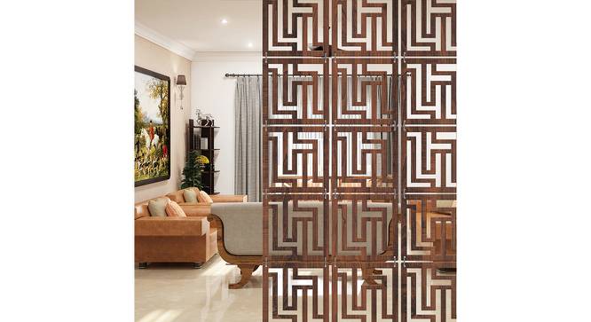 Laminated Walnut wood Wall Hanging Room/ Screen Dividers Set of 12  -  RSD-4048 (Walnut) by Urban Ladder - Front View Design 1 - 791227
