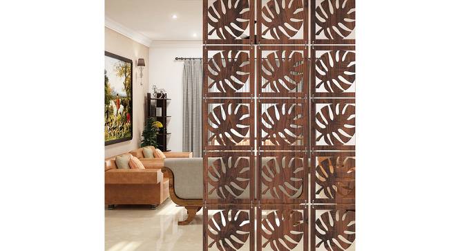 Laminated Walnut wood Wall Hanging Room/ Screen Dividers Set of 12  -  RSD-4055 (Walnut) by Urban Ladder - Front View Design 1 - 791229