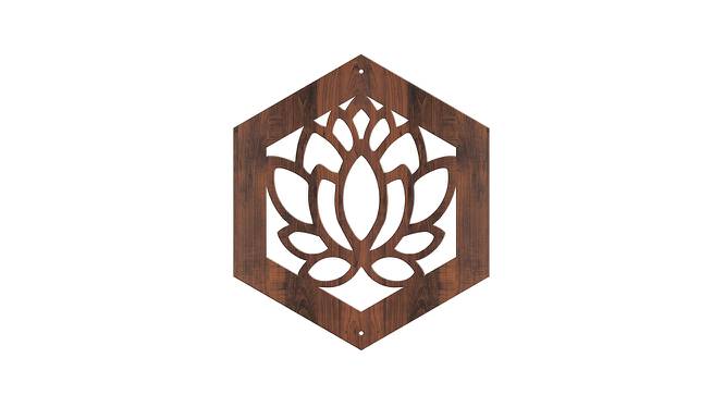 Laminated Walnut wood Wall Hanging Room/ Screen Dividers Set of 12  -  RSD-4033 (Walnut) by Urban Ladder - Design 1 Side View - 791233