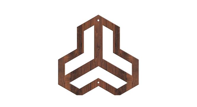 Laminated Walnut wood Wall Hanging Room/ Screen Dividers Set of 12  -  RSD-4047 (Walnut) by Urban Ladder - Design 1 Side View - 791239