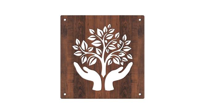 Laminated Walnut wood Wall Hanging Room/ Screen Dividers Set of 12  -  RSD-4053 (Walnut) by Urban Ladder - Design 1 Side View - 791241