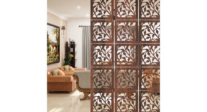 Laminated Walnut wood Wall Hanging Room/ Screen Dividers Set of 12  -  RSD-4046 (Walnut) by Urban Ladder - Front View Design 1 - 791298