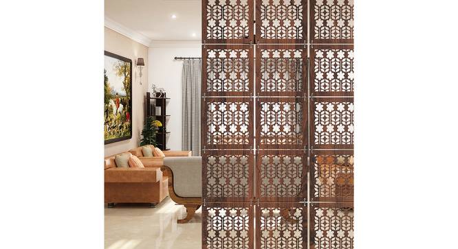 Laminated Walnut wood Wall Hanging Room/ Screen Dividers Set of 12  -  RSD-4050 (Walnut) by Urban Ladder - Front View Design 1 - 791300
