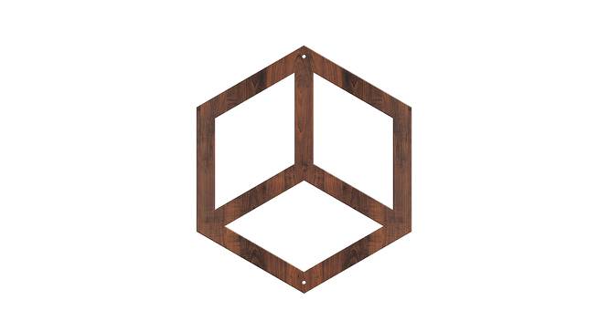 Laminated Walnut wood Wall Hanging Room/ Screen Dividers Set of 12  -  RSD-4041 (Walnut) by Urban Ladder - Design 1 Side View - 791306
