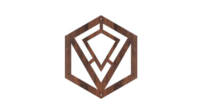 Laminated Walnut wood Wall Hanging Room/ Screen Dividers Set of 12  -  RSD-4042 (Walnut) by Urban Ladder - Design 1 Side View - 791307