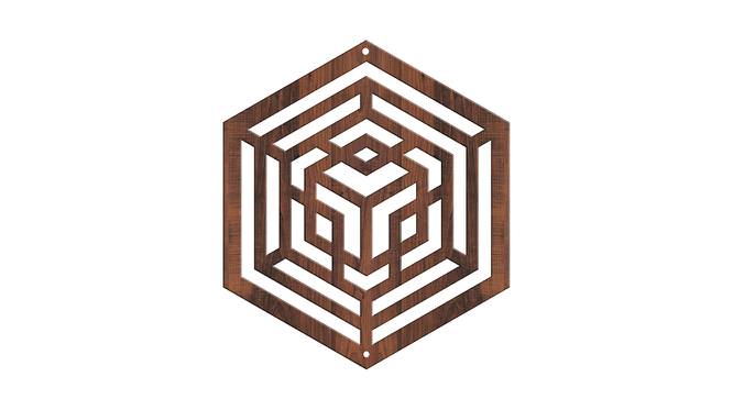 Laminated Walnut wood Wall Hanging Room/ Screen Dividers Set of 12  -  RSD-4049 (Walnut) by Urban Ladder - Design 1 Side View - 791312