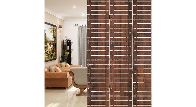 Laminated Walnut wood Wall Hanging Room/ Screen Dividers Set of 12  -  RSD-4054 (Walnut) by Urban Ladder - Front View Design 1 - 791358