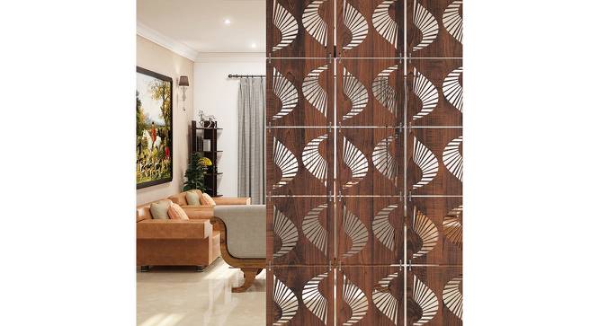 Laminated Walnut wood Wall Hanging Room/ Screen Dividers Set of 12  -  RSD-4062 (Walnut) by Urban Ladder - Front View Design 1 - 791364