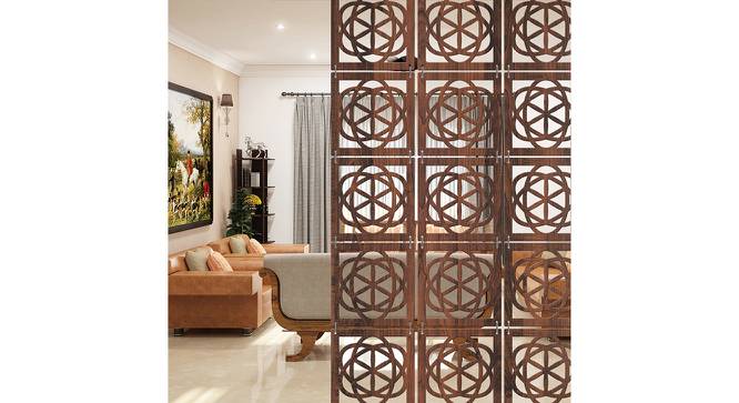Laminated Walnut wood Wall Hanging Room/ Screen Dividers Set of 12  -  RSD-4063 (Walnut) by Urban Ladder - Front View Design 1 - 791365
