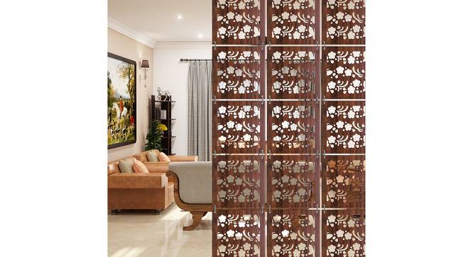 Laminated Walnut wood Wall Hanging Room/ Screen Dividers Set of 12  -  RSD-4022 (Walnut) by Urban Ladder - Front View Design 1 - 791959