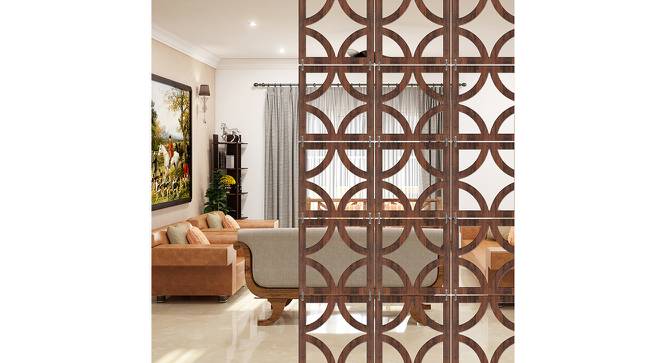 Laminated Walnut wood Wall Hanging Room/ Screen Dividers Set of 12  -  RSD-4024 (Walnut) by Urban Ladder - Front View Design 1 - 791961