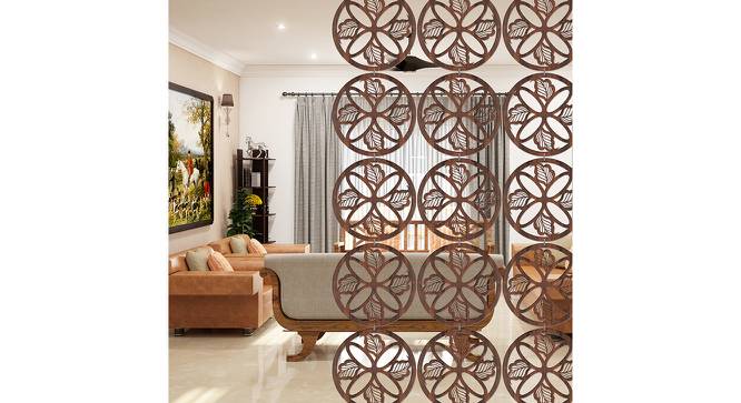 Laminated Walnut wood Wall Hanging Room/ Screen Dividers Set of 12  -  RSD-4037 (Walnut) by Urban Ladder - Front View Design 1 - 791966