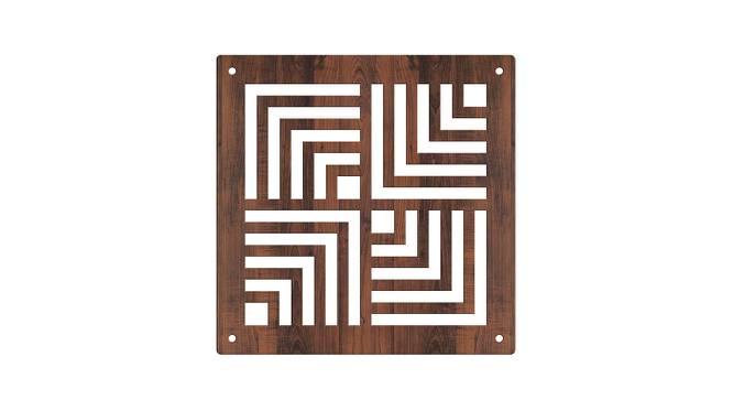 Laminated Walnut wood Wall Hanging Room/ Screen Dividers Set of 12  -  RSD-4025 (Walnut) by Urban Ladder - Design 1 Side View - 791973