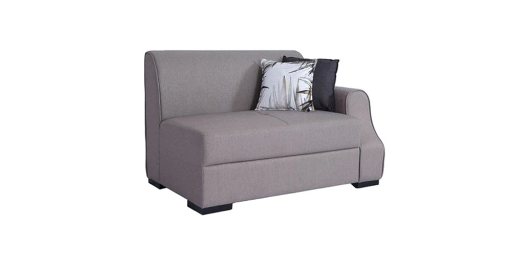 Arlo Fabric Sectional Sofa  With Side Table (Light Brown) by Urban Ladder - - 