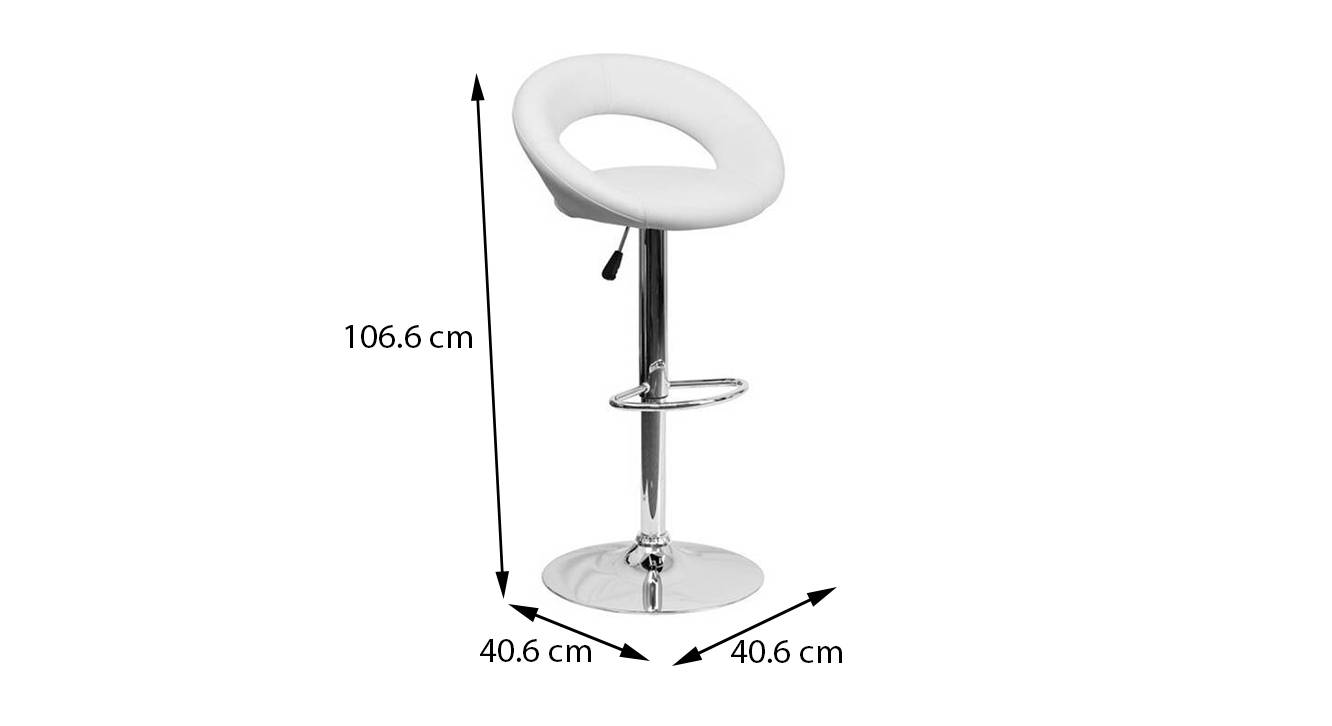 Wade bar stool white 6