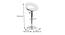 Wade Bar Stool - White-white (White Finish) by Urban Ladder - Design 1 Dimension - 792370