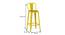 Cobi Metal Bar Chair in Glossy Finish-yellow (Yellow Finish) by Urban Ladder - Design 1 Dimension - 792389
