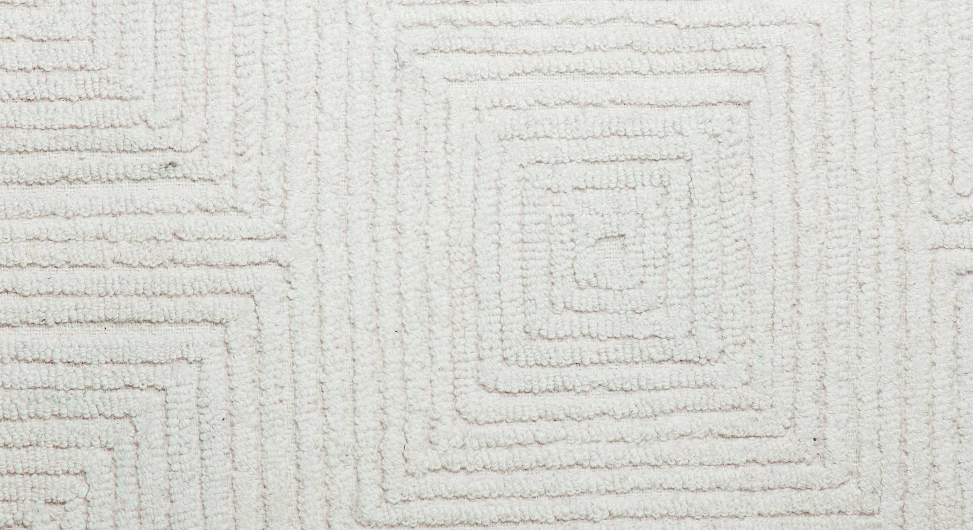 White Geometric Hand Tufted Wool 8 X 5 Feet Carpet Urban Ladder