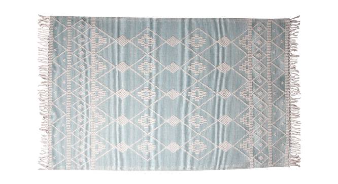 Kilim Hand Woven Dhurrie KCD-126_5X8 (Blue, 8 x 5 Feet Carpet Size) by Urban Ladder - Front View Design 1 - 792691