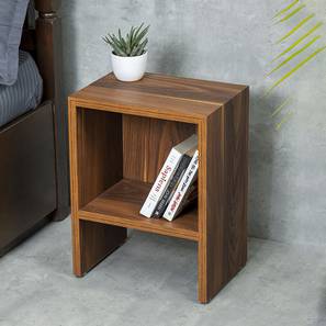 Teak Hues Mdf Bedside Table in Matte Finish-image-33