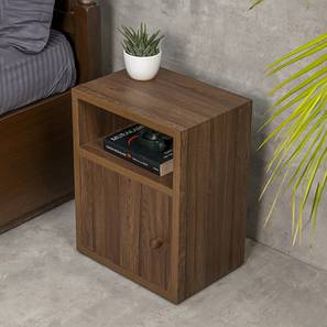 a tiny mistake Walnut Hues Mdf Bedside Table in Matte Finish-picture-17