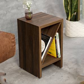 a tiny mistake Walnut Hues Mdf Bedside Table in Matte Finish-picture-4