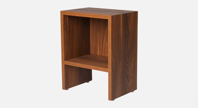 Hues Mica Teak Bedside Table (Matte Finish) by Urban Ladder - Front View Design 1 - 792739