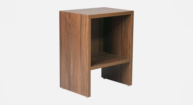 Mica Walnut Hues Bedside Table (Matte Finish) by Urban Ladder - Front View Design 1 - 792742