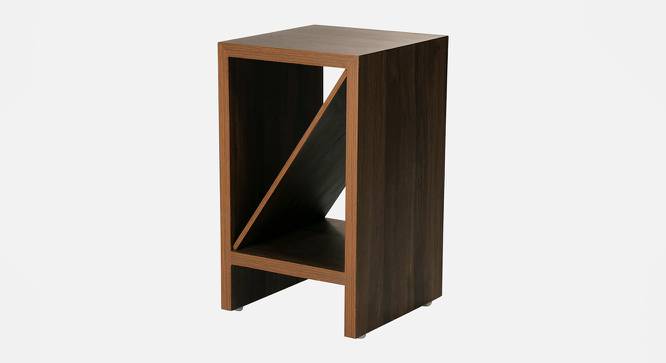 Walnut Hues Bevel Mica Side Table (Matte Finish) by Urban Ladder - Front View Design 1 - 792751
