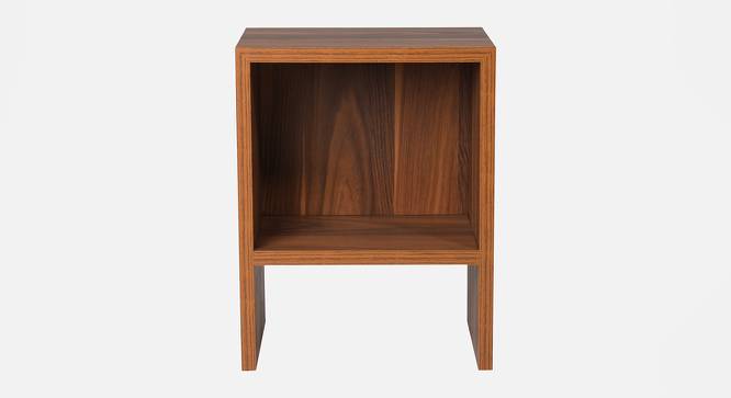 Hues Mica Teak Bedside Table (Matte Finish) by Urban Ladder - Design 1 Side View - 792756