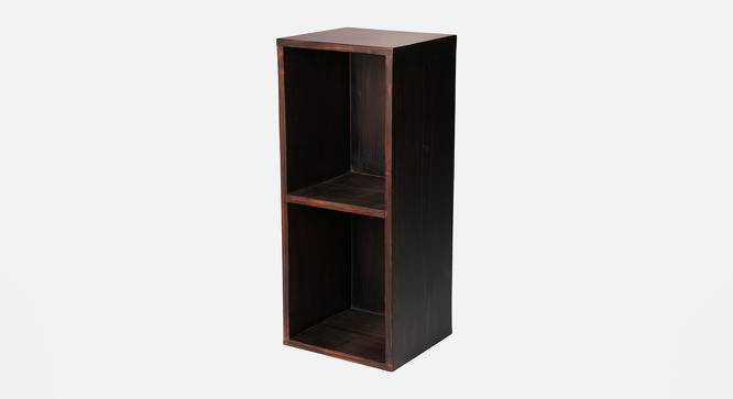 Walnut Tint Two Storey Bedside and Living Room Storage (Walnut Finish) by Urban Ladder - Front View - 