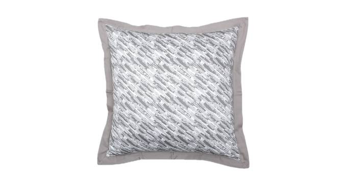 Tulika Cotton Grey Cushion Cover - Set of 2 (Grey) by Urban Ladder - Front View Design 1 - 792866