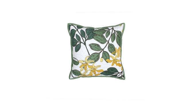 Pallav Cotton Green Cushion Cover - Set of 2 (Green) by Urban Ladder - Front View Design 1 - 792870