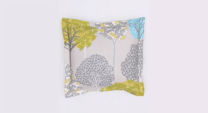 Saptaparni Cotton Green Cushion Cover - Set of 2 (Green) by Urban Ladder - Front View Design 1 - 792873