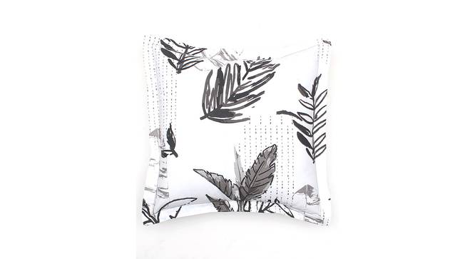 Vanam Cotton Grey Cushion Cover - Set of 2 (Grey) by Urban Ladder - Front View Design 1 - 792874