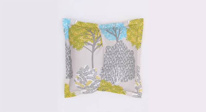 Saptaparni Cotton Green Cushion Cover - Set of 2 (Green) by Urban Ladder - Design 1 Side View - 792888
