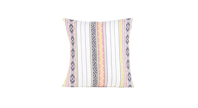 Tana Bana Cotton White Cushion Cover - Set of 2 (White) by Urban Ladder - Front View Design 1 - 792911