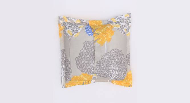 Saptaparni Cotton Yellow Cushion Cover - Set of 2 (Yellow) by Urban Ladder - Design 1 Side View - 792936